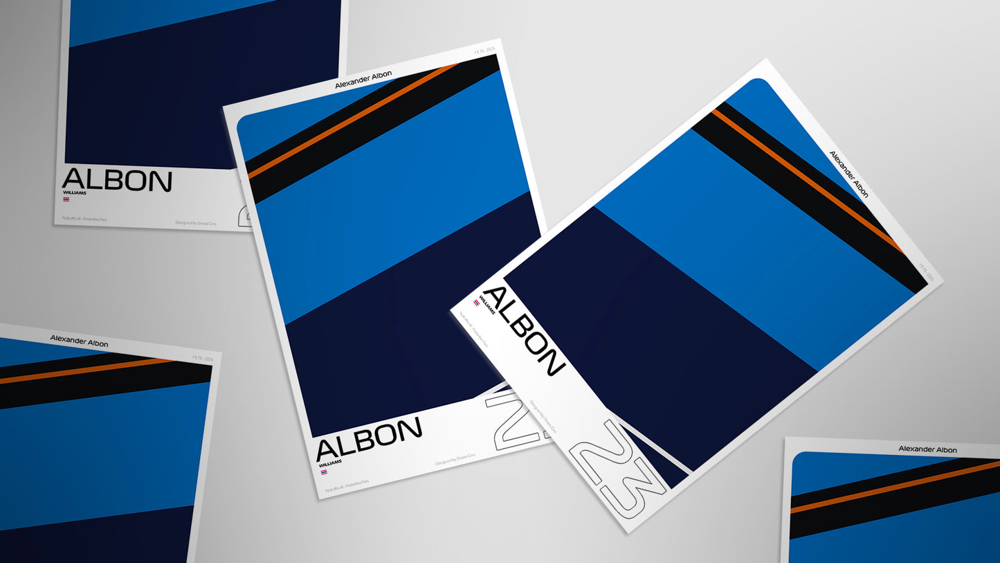 Affiche F1 Alex Albon